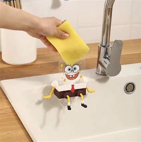 spongebob sponge holder|spongebob kitchen sink set.